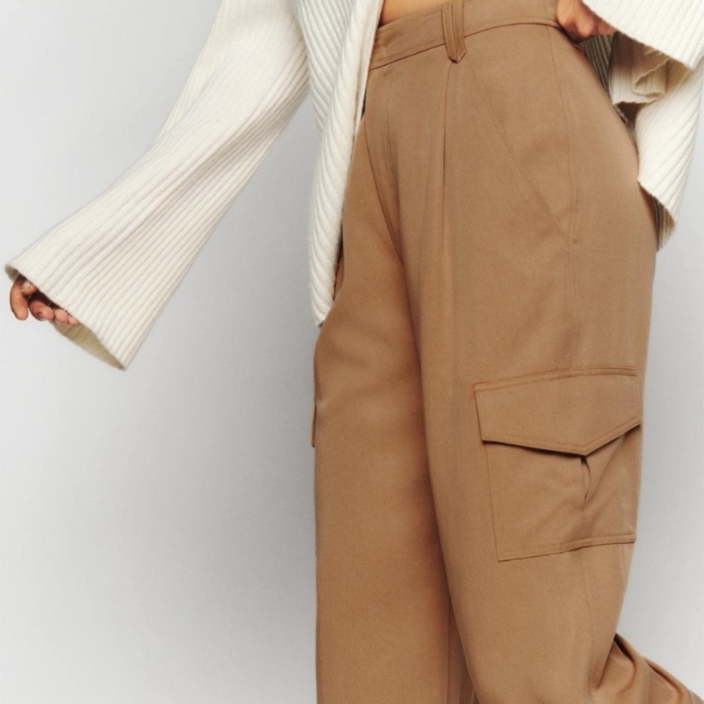 NWT Reformation Cream Wide Leg Pants
